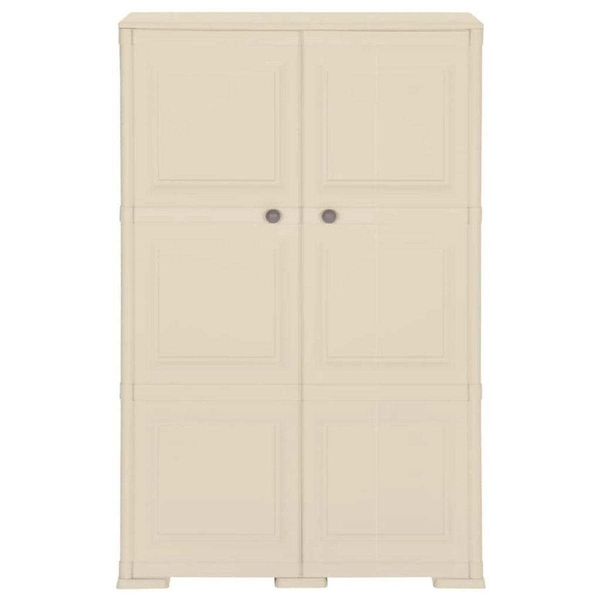 VIDAXL Armoire plastique 79x43x125 cm design de bois blanc angora