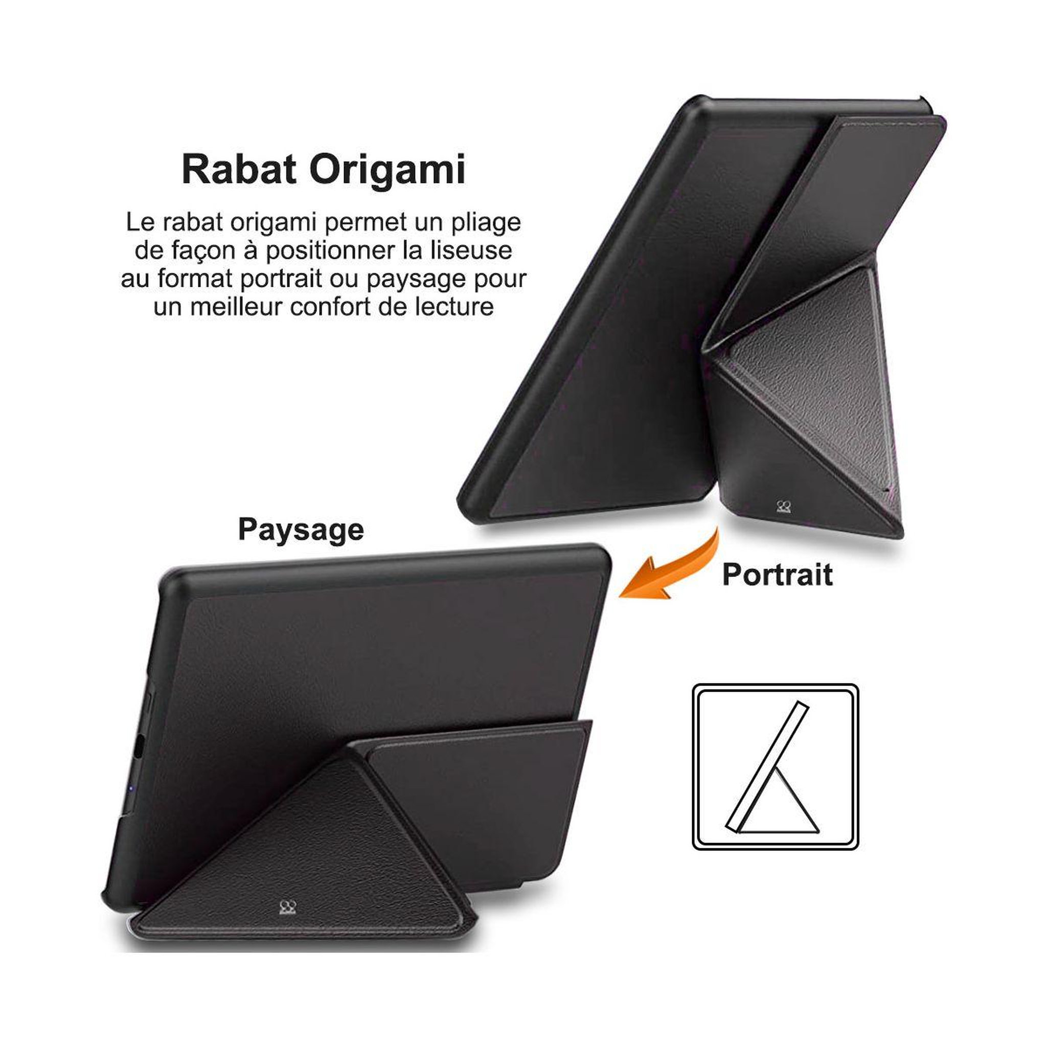 Voir la diapositive 2 : IBROZ Etui origami kindle paperwhite - 2024 noir