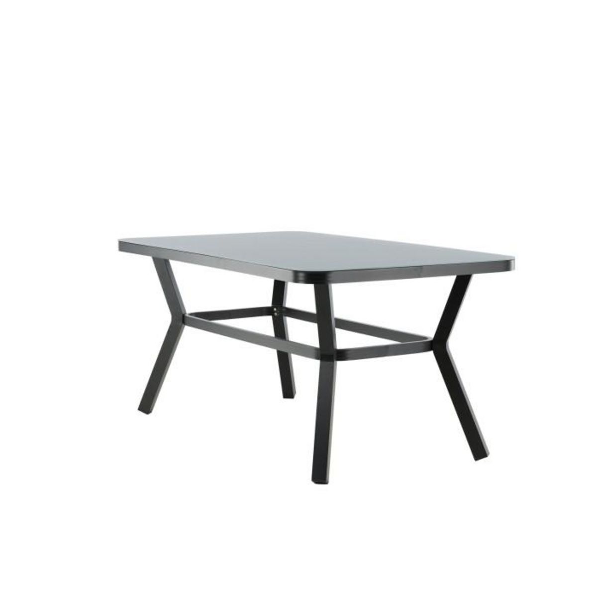 Paris Prix Table de Jardin  Virya  160cm Noir & Gris