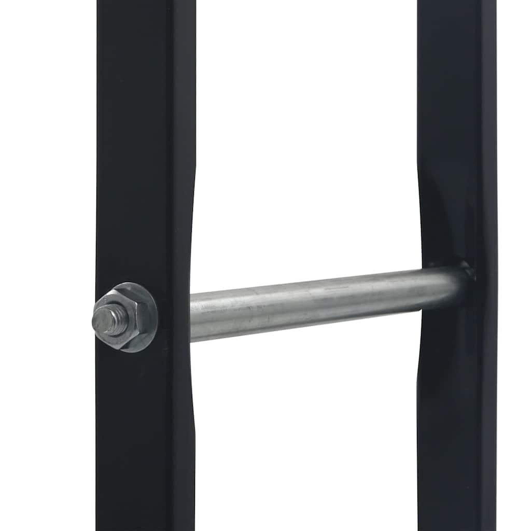 Voir la diapositive 5 : VIDAXL Portant de bois de chauffage noir 100x25x100 cm acier