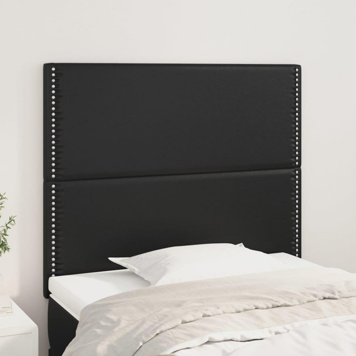 VIDAXL Tetes de lit 2 pcs Noir 100x5x78/88 cm Similicuir