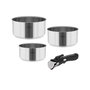 Voir la diapositive 2 : Tesa Ensemble de casseroles Teesa Cook Expert inox avec manche amovible