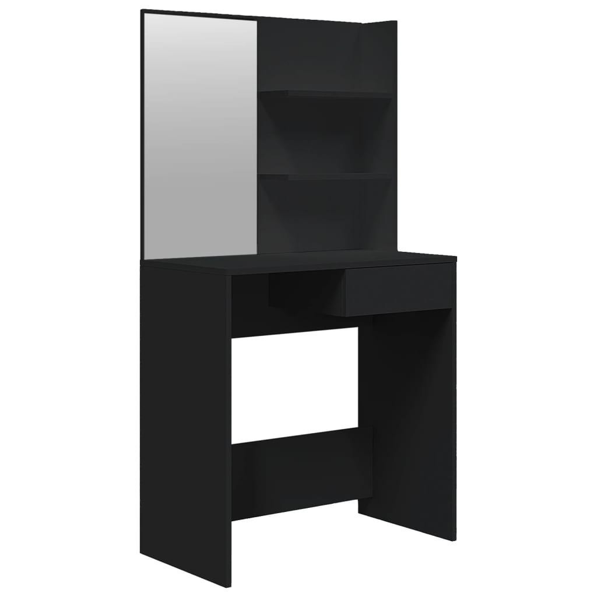 Voir la diapositive 2 : VIDAXL Coiffeuse avec miroir noir 74,5x40x141 cm