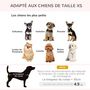 Voir la diapositive 4 : PAWHUT Canapé chien lit pour chien design scandinave coussin moelleux amovible pieds bois massif dim. 70L x 47l x 30H cm peluche courte polyester gris