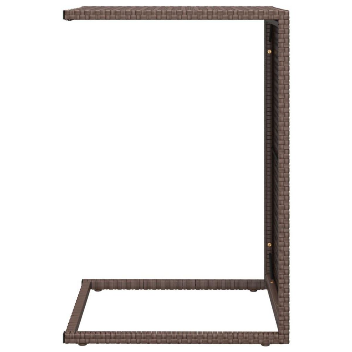 VIDAXL Table en forme de C marron 40x35x60 cm resine tressee