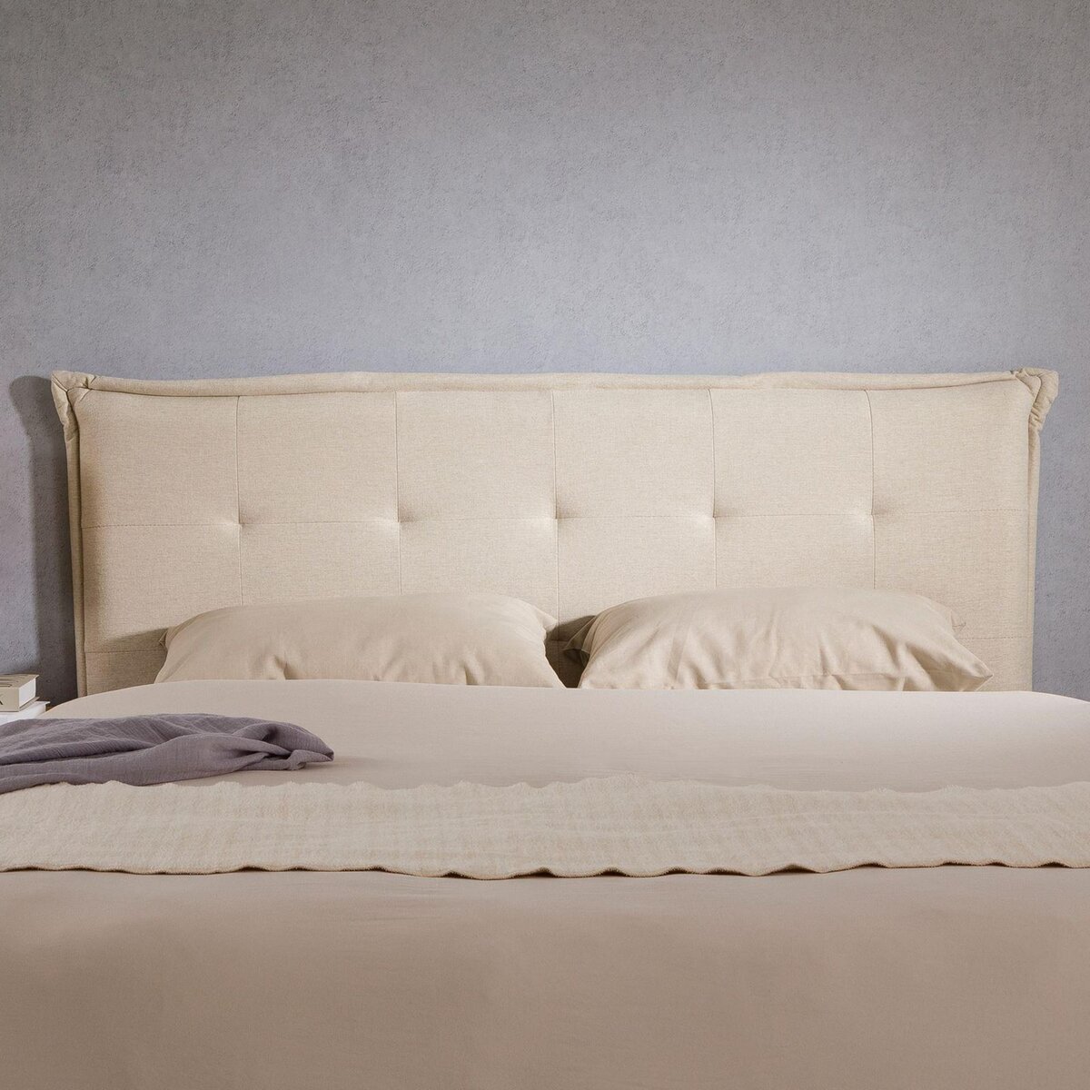 IDIMEX Tête de lit ZELOX 160 capitonnée sur pieds, en tissu