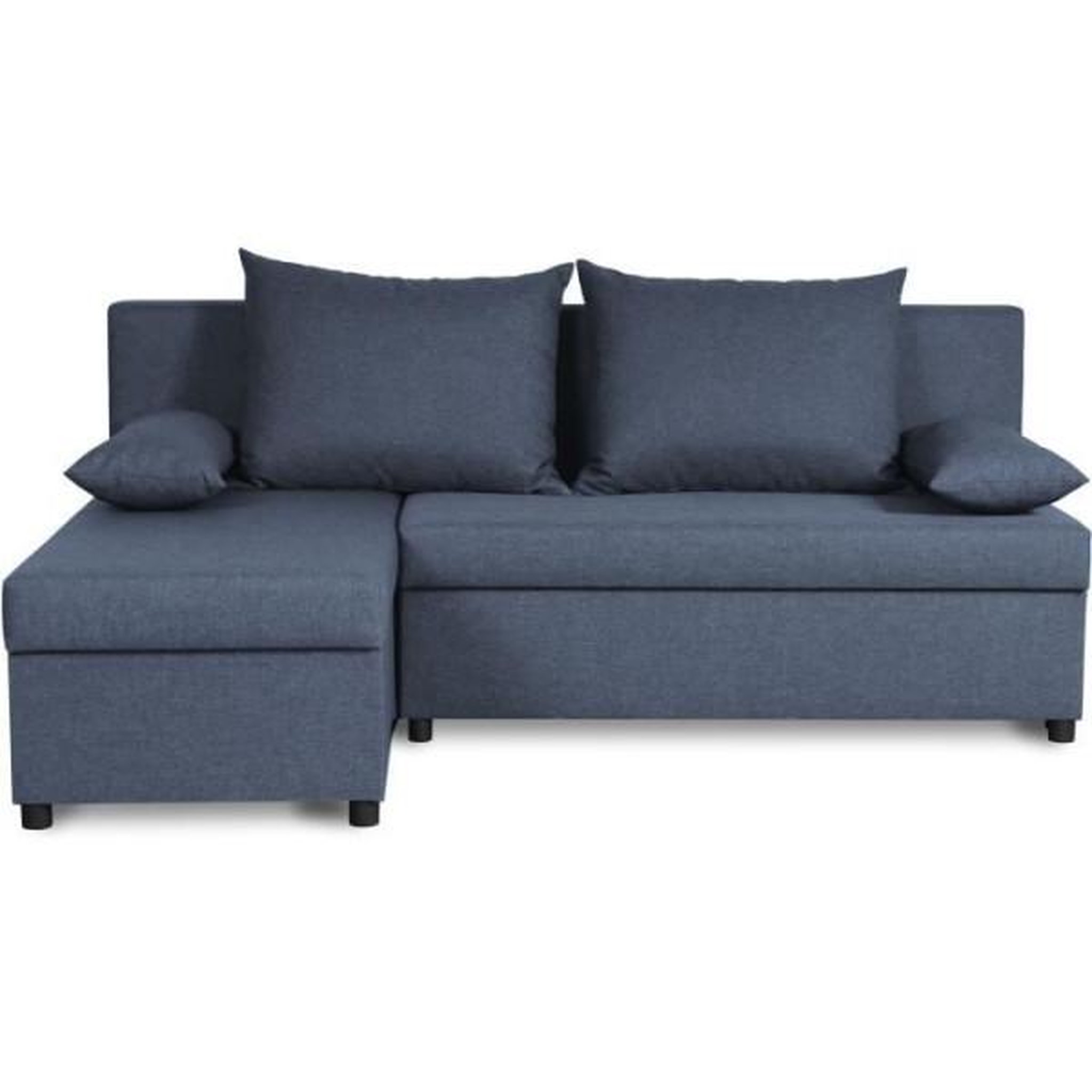 Voir la diapositive 1 : MARKET24 Canapé d'angle réversible – Tissu Bleu – L 192 x P 143 x H 79 cm – JOSS - Fabriqué en Ukraine