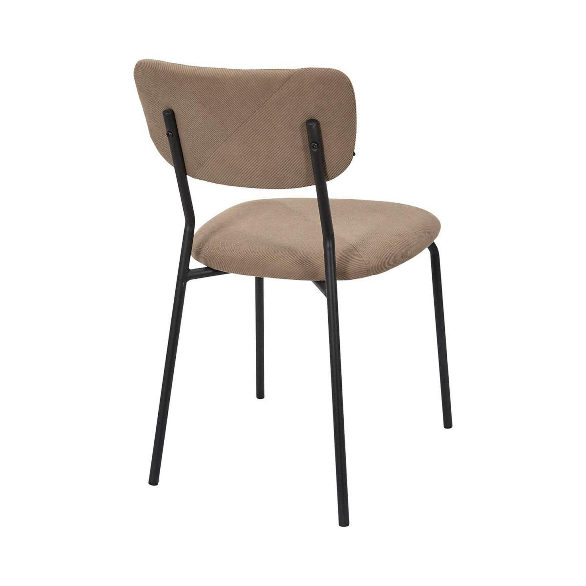 Voir la diapositive 5 : The Home Deco Factory Lot de 4 chaises côtelées  jules  78cm taupe