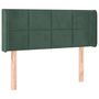 Voir la diapositive 2 : VIDAXL Tete de lit avec oreilles Vert fonce 103x16x78/88 cm Velours