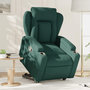 Voir la diapositive 1 : VIDAXL Fauteuil inclinable vert fonce tissu