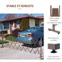 Voir la diapositive 5 : OUTSUNNY Barrière extensible rétractable barrière de sécurité 300L x 31l x 103H cm alu métal marron