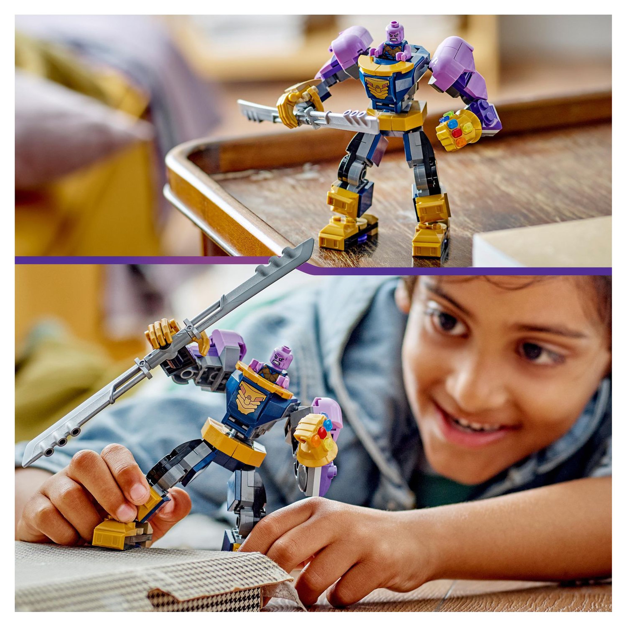 Voir la diapositive 7 : LEGO Marvel 76242 L&rsquo;Armure Robot de Thanos, Figurine Avengers, Jouet de Construction, avec Gant de l'Infini