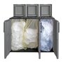 Voir la diapositive 2 : INTEC Poubelles de tri Selectif 3 Sacs Gris - Meuble de Recyclage Extérieur - Dimensions 102 x 37 x 84 cm - INTEC
