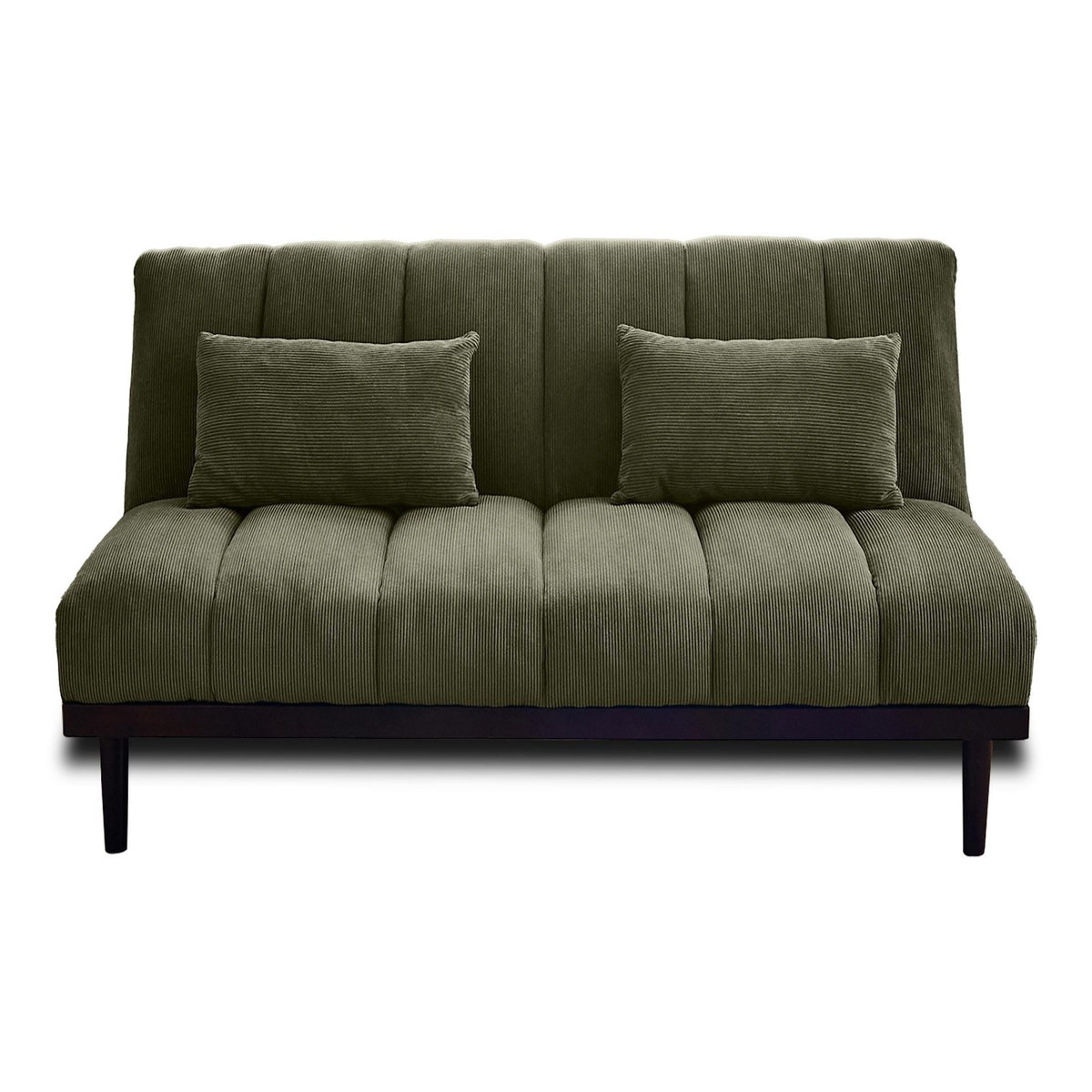 BEST MOBILIER Samarra - canapé convertible clic-clac 2 places - velours côtelé