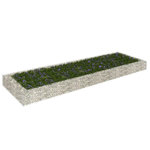 VIDAXL Lit sureleve a gabion Acier galvanise 300x100x20 cm