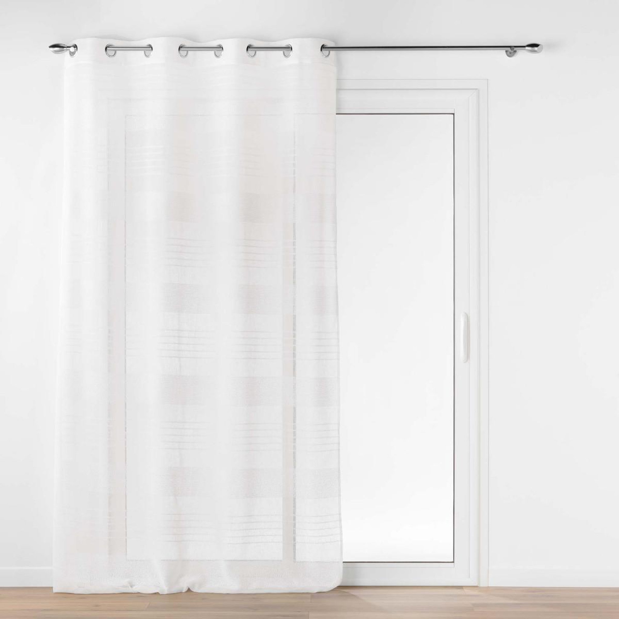 Douceur d'Intérieur Rideau voilage à œillets  janice  140x240cm blanc