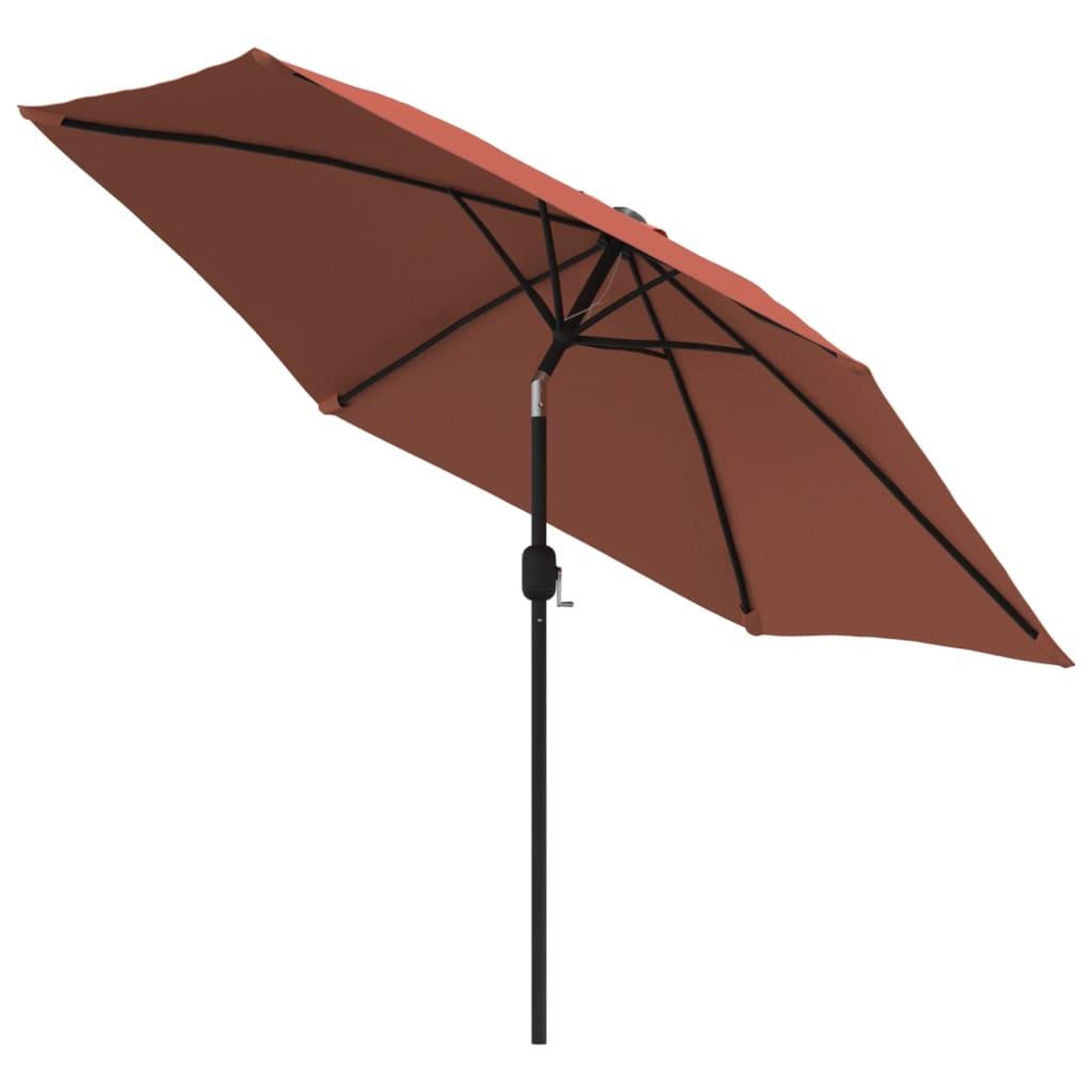 Voir la diapositive 4 : VIDAXL Parasol de jardin avec lumieres LED et mat en acier terre cuite