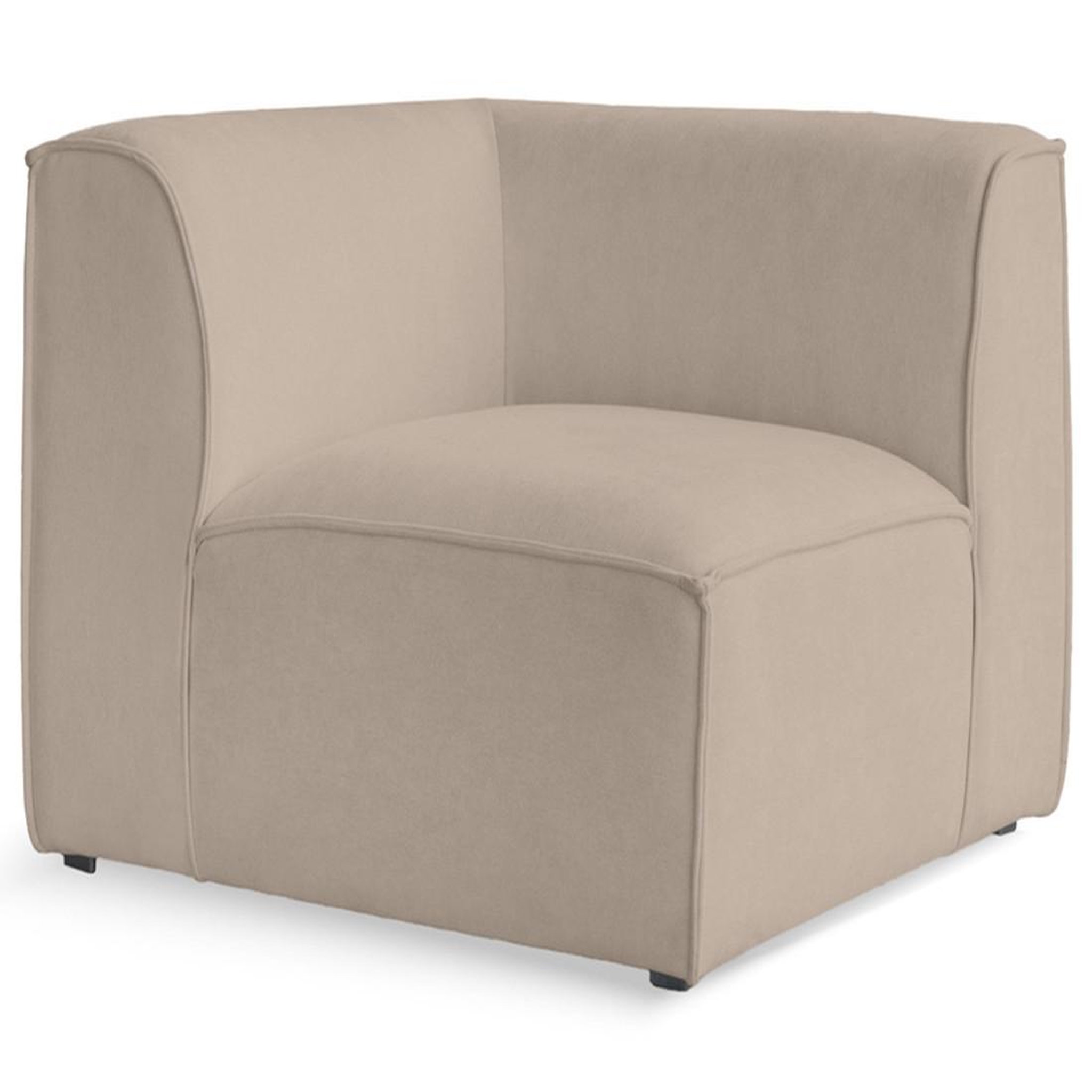 Voir la diapositive 1 : BEST MOBILIER Felix - module d'assise d'angle réversible en tissu texturé