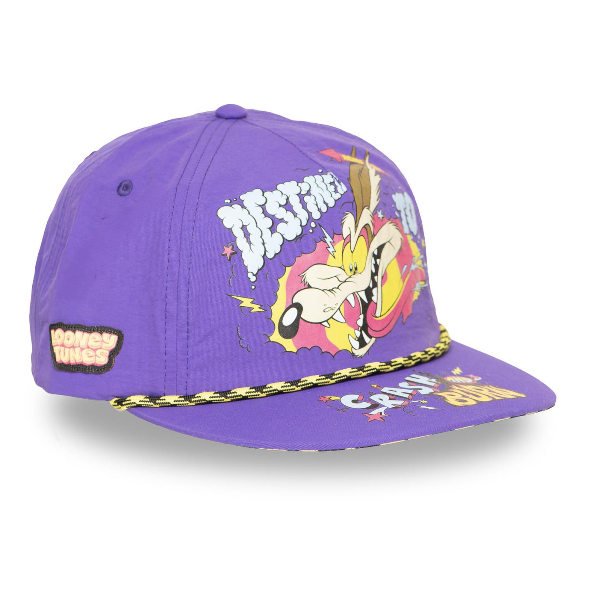 Voir la diapositive 4 : CAPSLAB Casquette flat avec cordelette looney tunes destined to crash