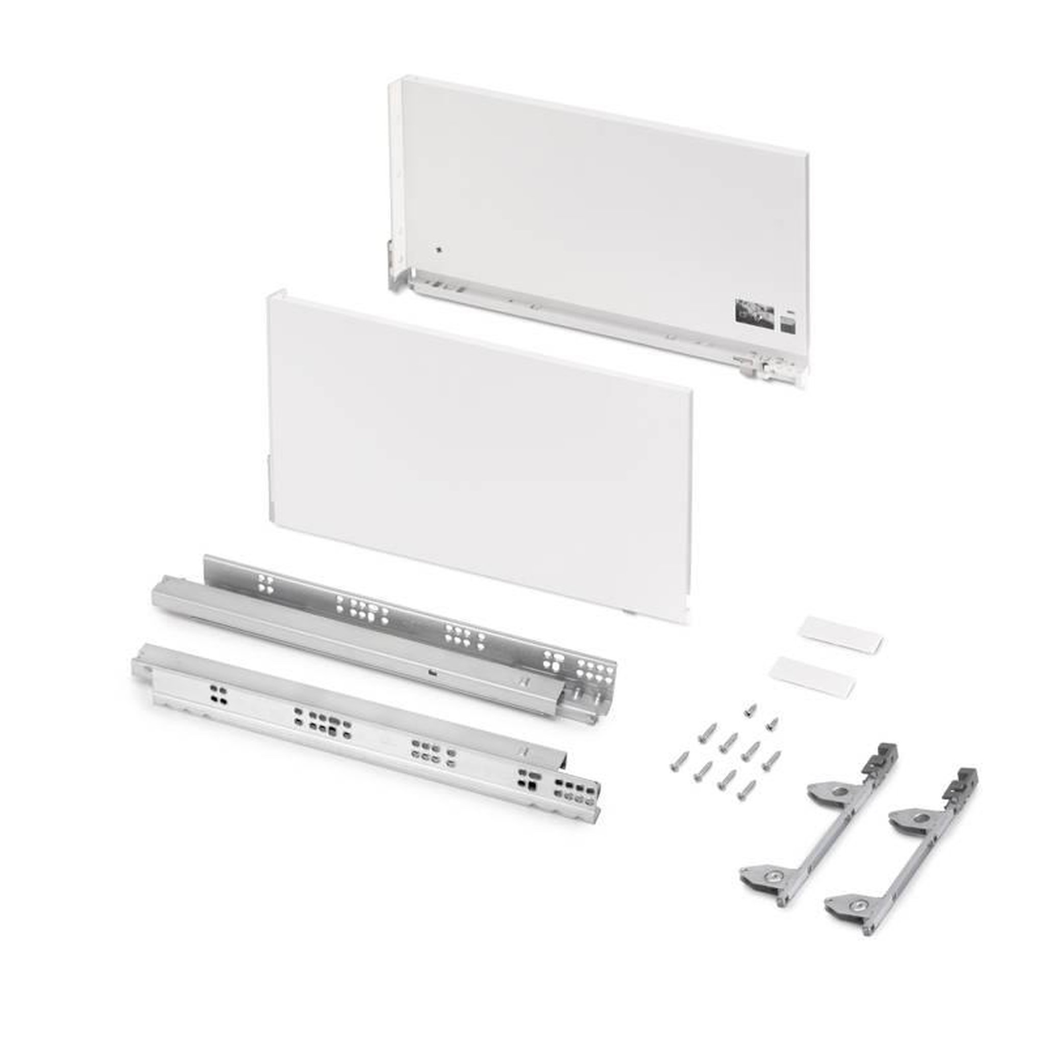 EMUCA SRL Tiroir extérieur Vertex 3D - 60 kg - 242 mm x 450 mm - Peint en blanc - Acier