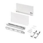 EMUCA SRL Tiroir extérieur Vertex 3D - 60 kg - 242 mm x 450 mm - Peint en blanc - Acier