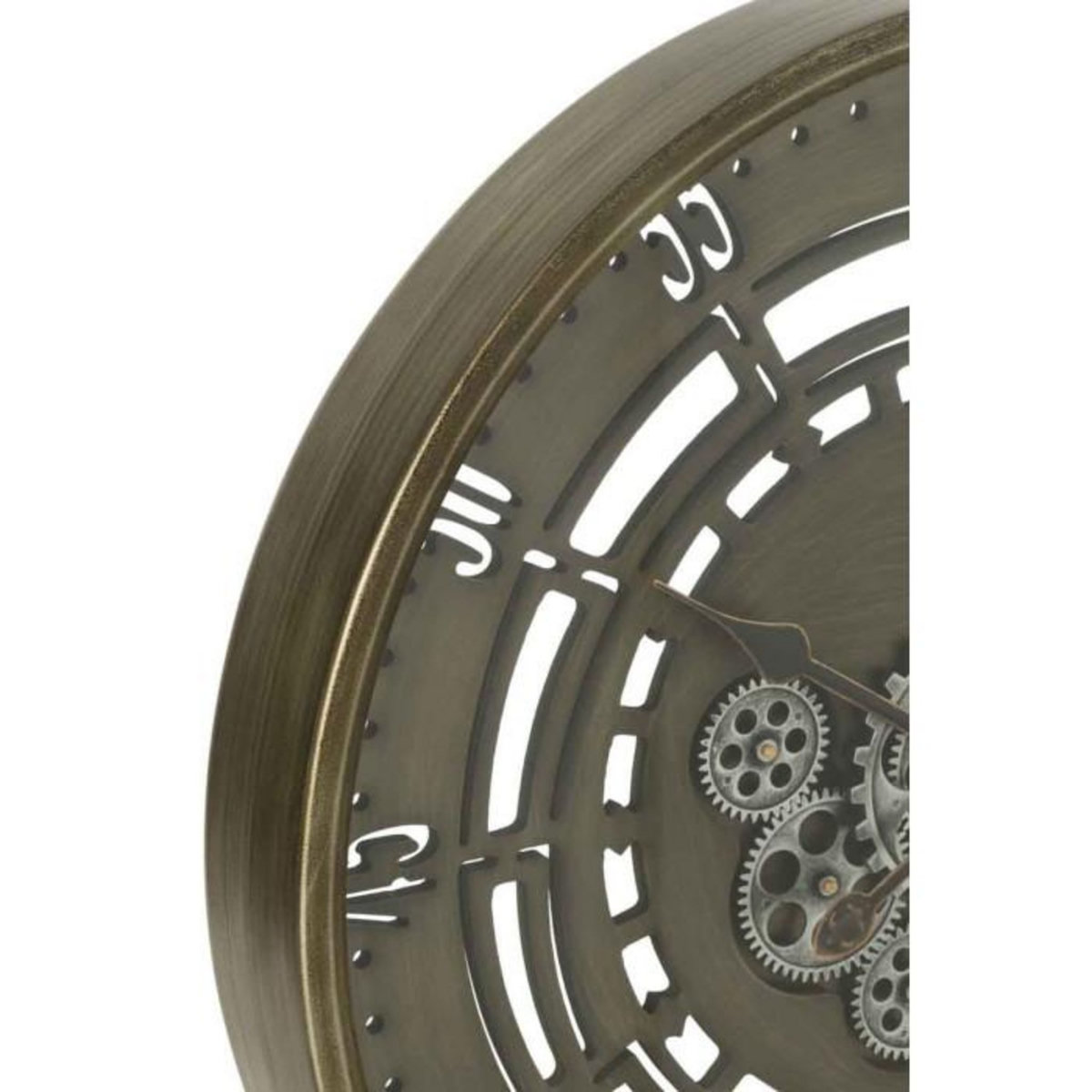 Paris Prix Horloge Murale  Engrenage Secondes  60cm Cuivre