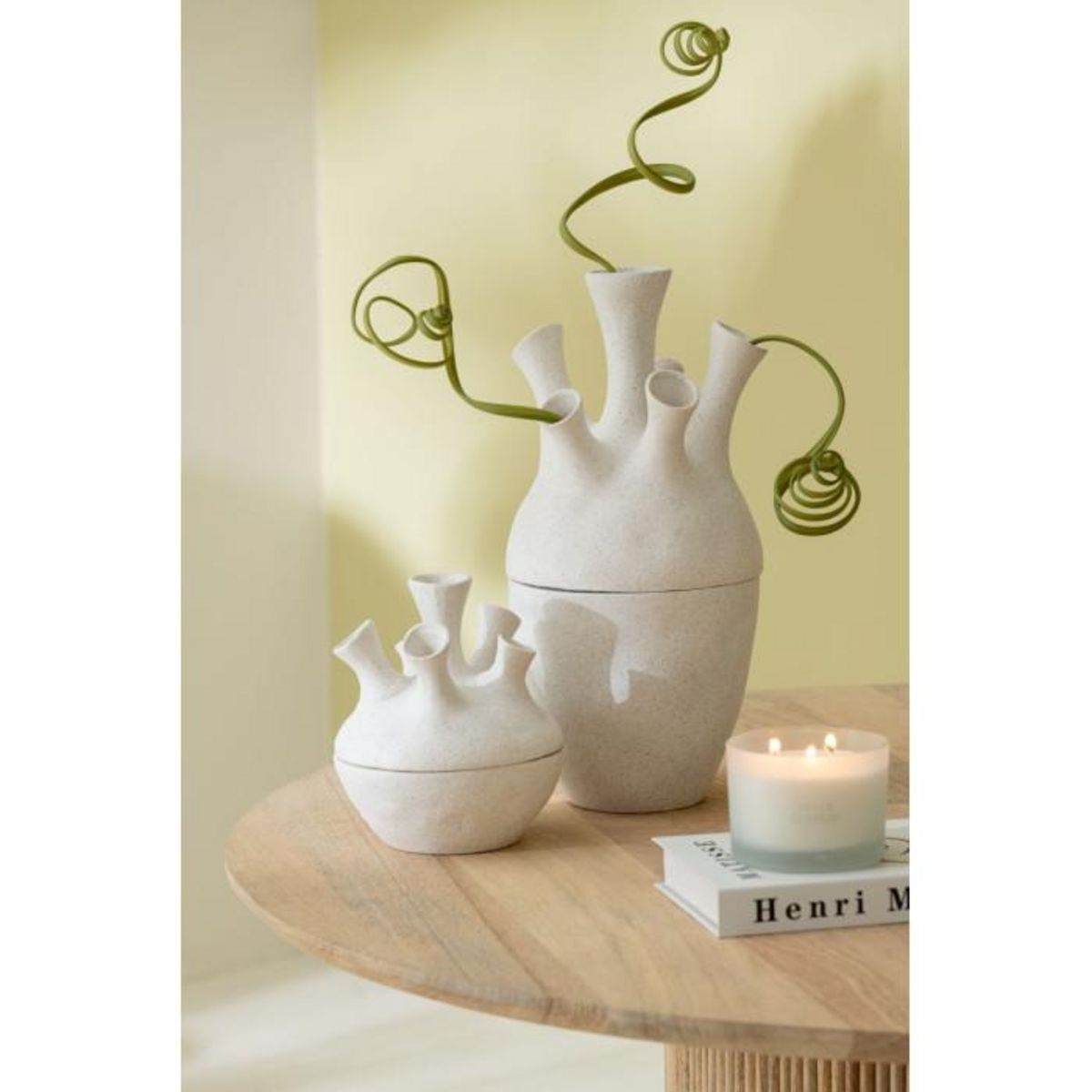 Paris Prix Vase Corail en Argile  Seymour  19cm Blanc