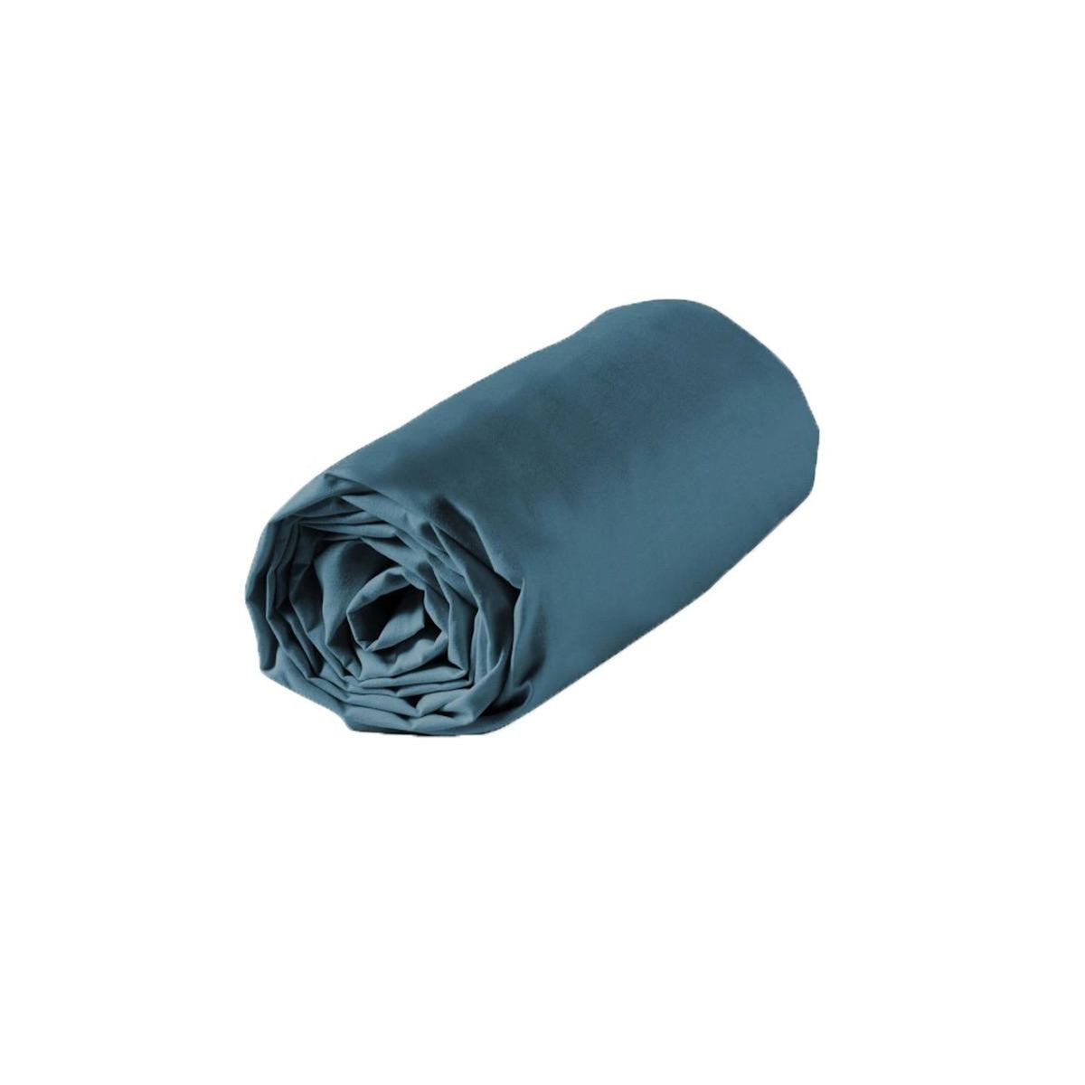 Paris Prix Drap Housse  Lina  160x200cm Bleu Nuit