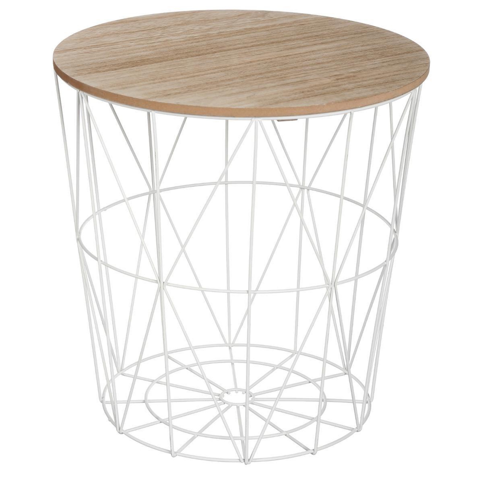 ATMOSPHERA Table d'appoint design  kumi  41cm blanc