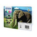 Epson Cartouche d'encre Pack Multipack 6 Originales T24 XL Série Éléphant (Noir + 5 Couleurs) - C13T24384010