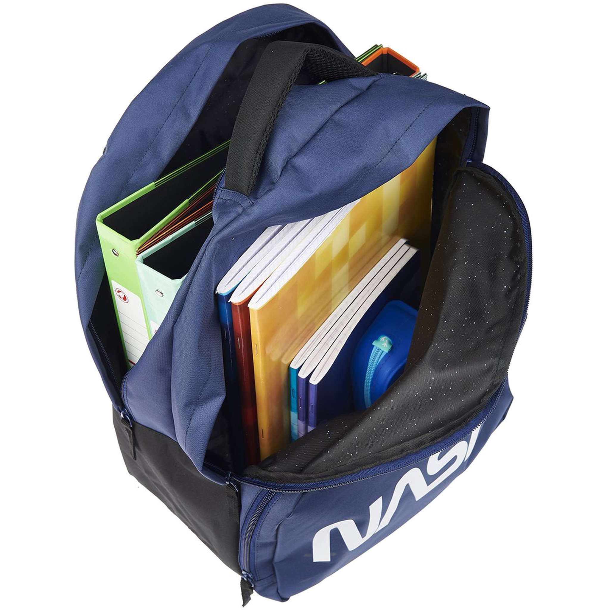 Voir la diapositive 5 : Sac à dos 2 compartiments bleu et noir NASA