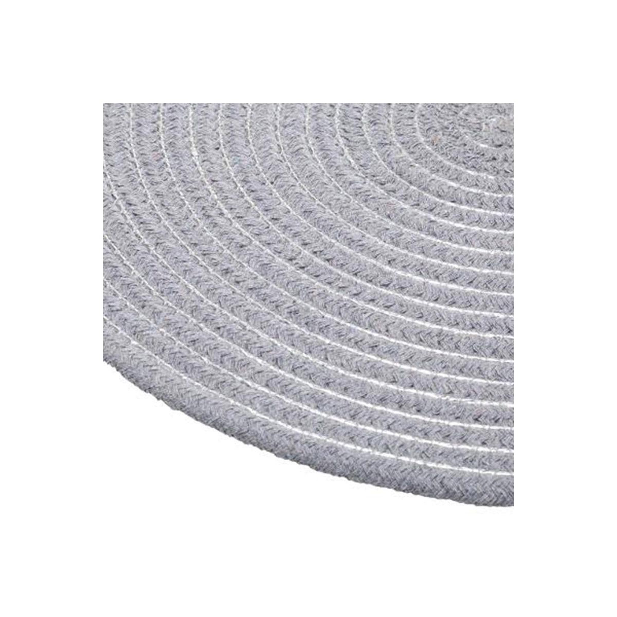 Voir la diapositive 2 : SECRET DE GOURMET Set de table rond déco  shiny  35cm gris clair
