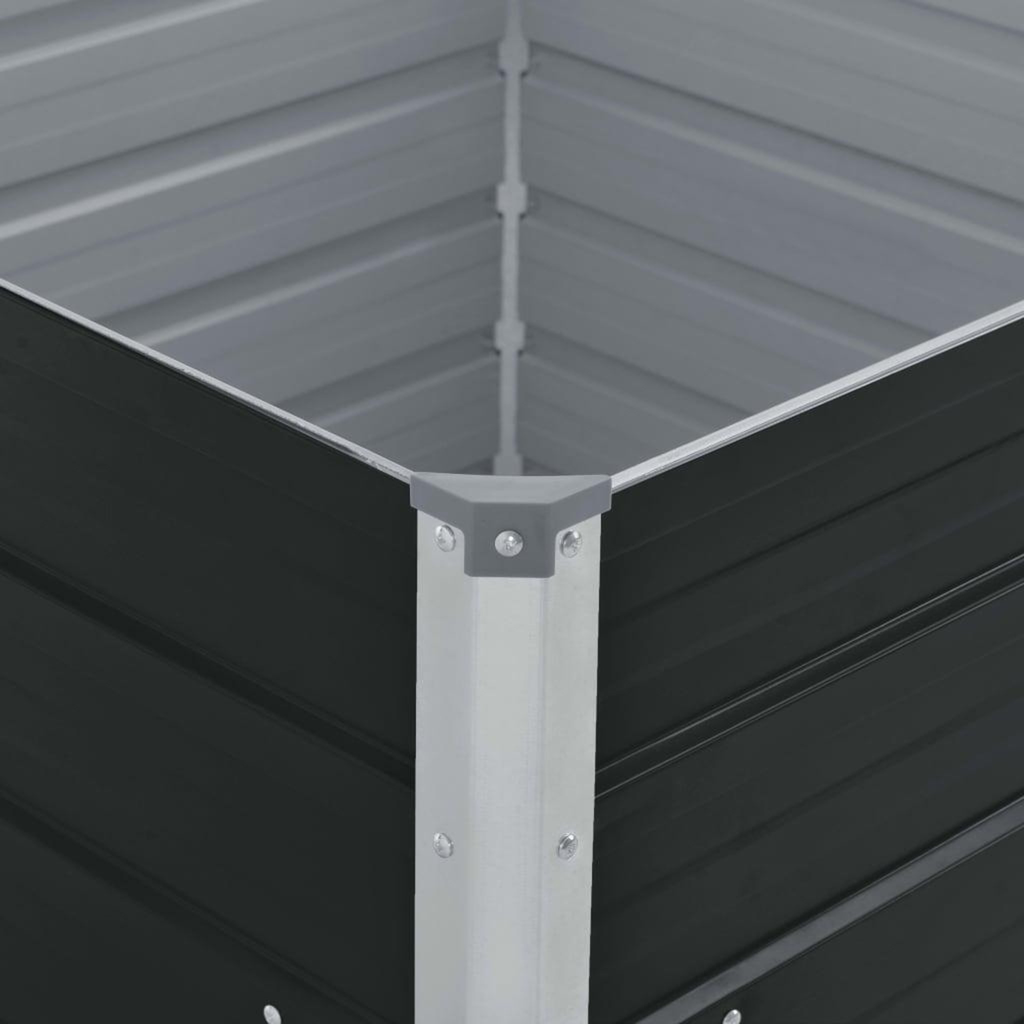Voir la diapositive 4 : VIDAXL Jardiniere 100 x 100 x 45 cm Acier galvanise Marron