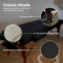 Voir la diapositive 5 : VIVEZEN Table de massage 15 cm pliante 3 zones en bois foncé avec panneau Reiki + Accessoires et housse de transport - Noir