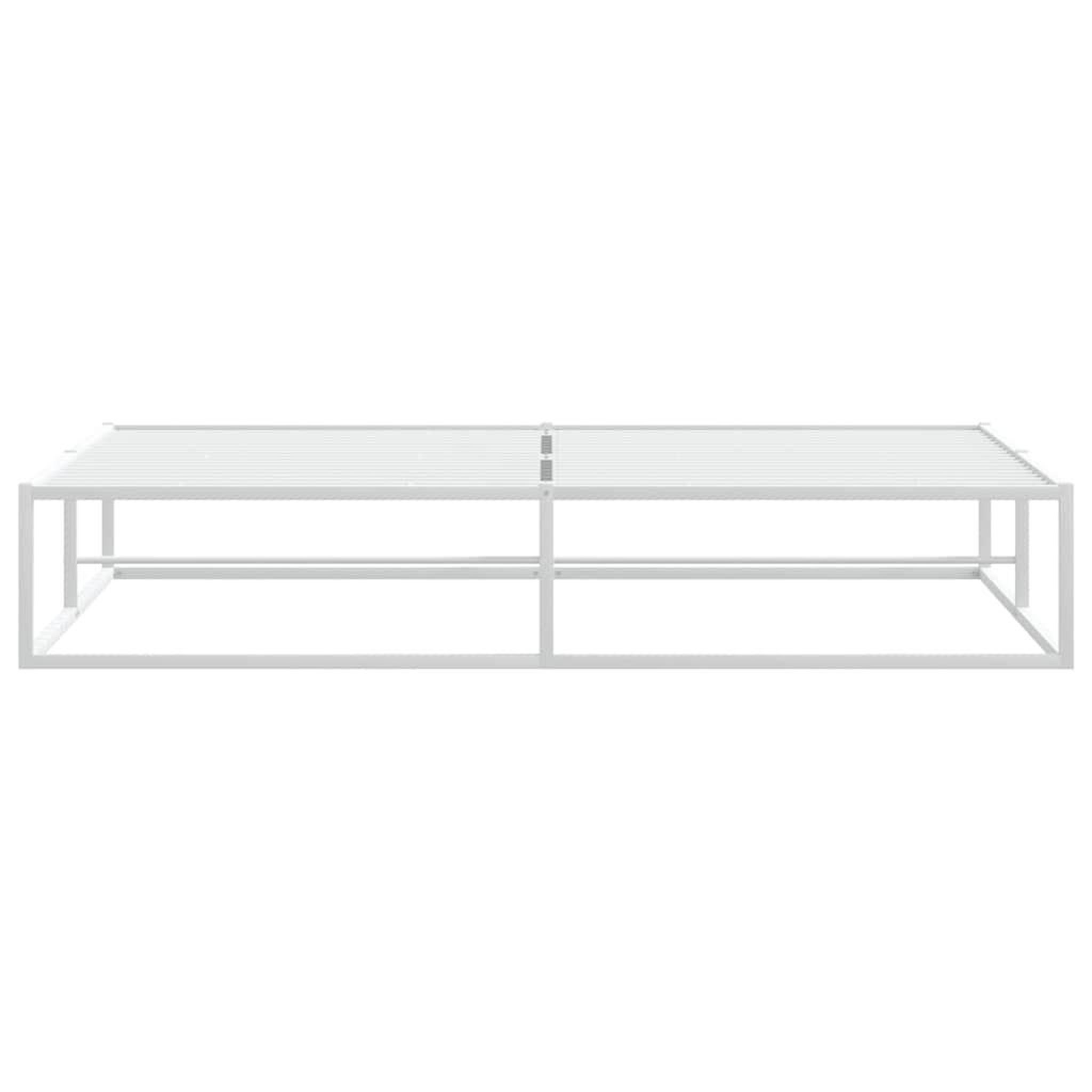 Voir la diapositive 5 : VIDAXL Cadre de lit sans matelas blanc 180x200 cm metal