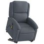 Voir la diapositive 3 : VIDAXL Fauteuil inclinable de massage electrique gris fonce velours