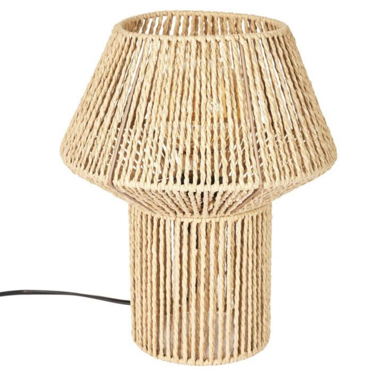 Paris Prix Lampe à Poser  Corde Tressée  33cm Naturel