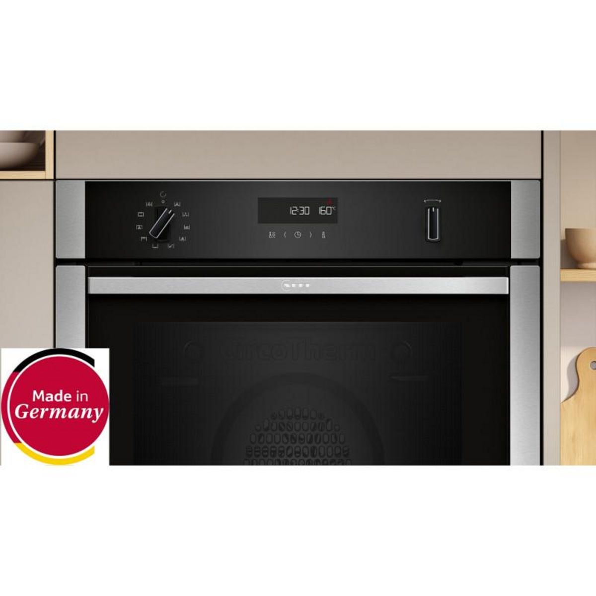 Neff Four intégrable multifonction 71l 60cm pyrolyse + hydrolyse noir/inox - B6ACH7AN3F