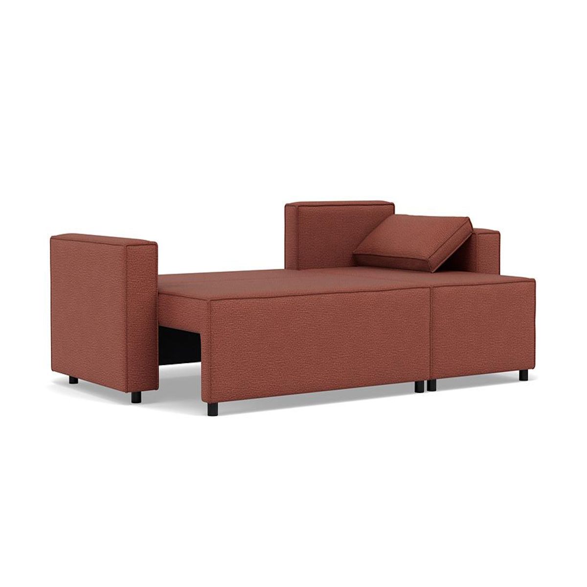 BEST MOBILIER Jonas - canapé d'angle réversible 4 places convertible avec coffre en tissu texturé