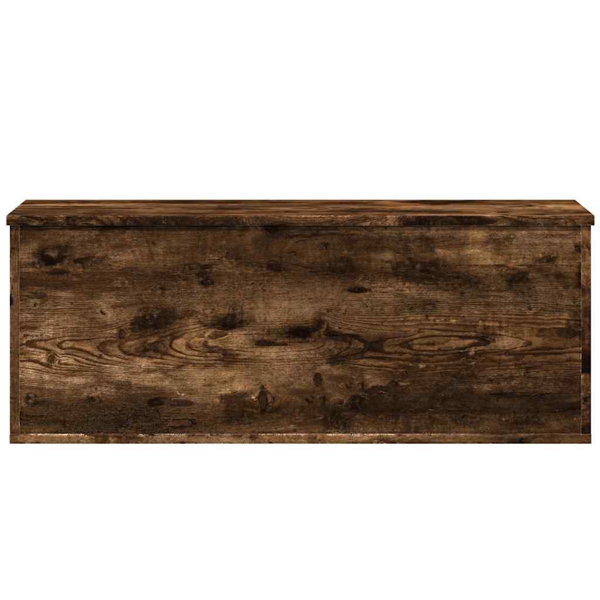 Voir la diapositive 4 : VIDAXL Boîte de rangement chene fume 90x35x35 cm bois d'ingenierie