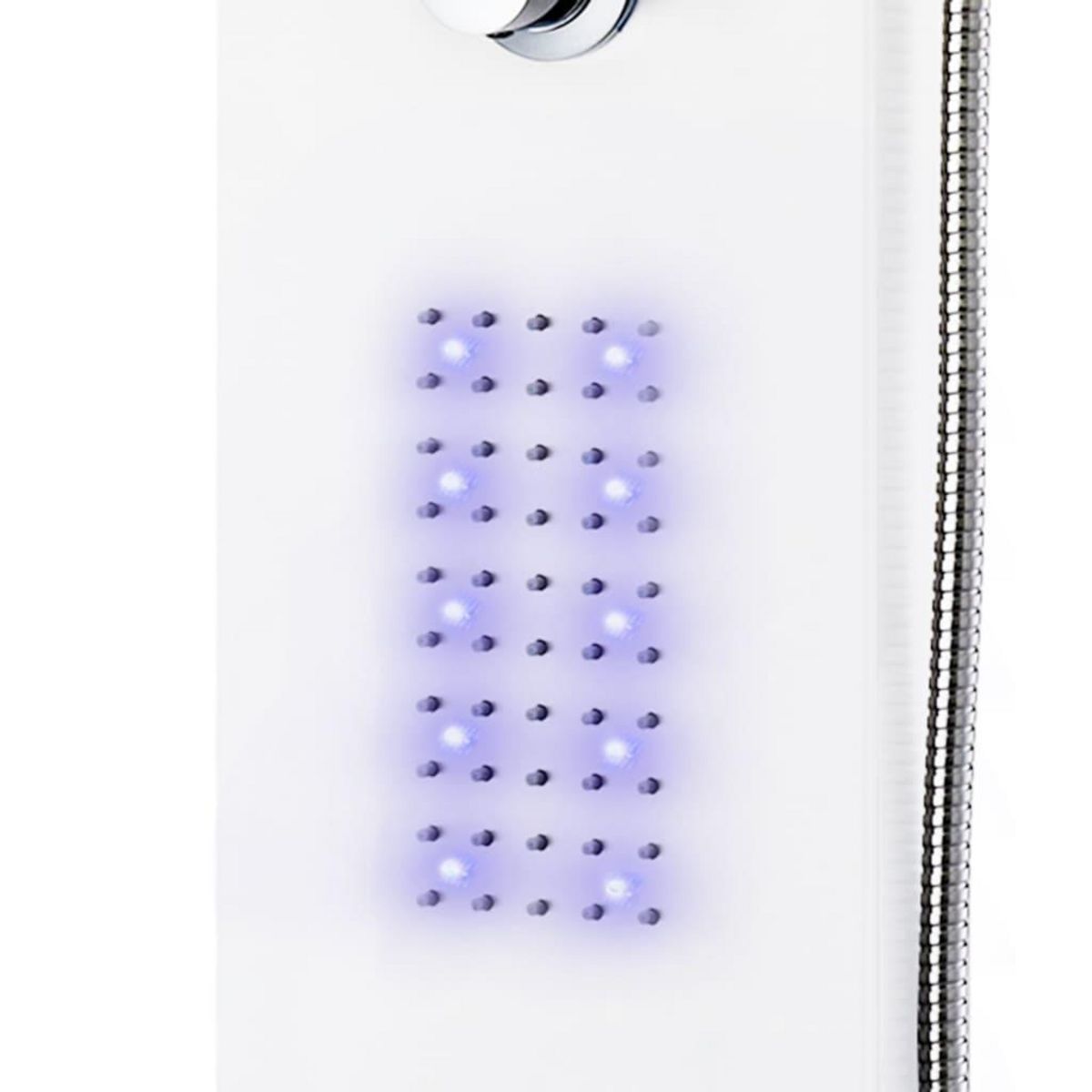 VIDAXL Panneau de douche aluminium 20x44x130 cm blanc