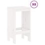 Voir la diapositive 3 : VIDAXL Ensemble de bar de jardin 9 pcs blanc bois de pin massif