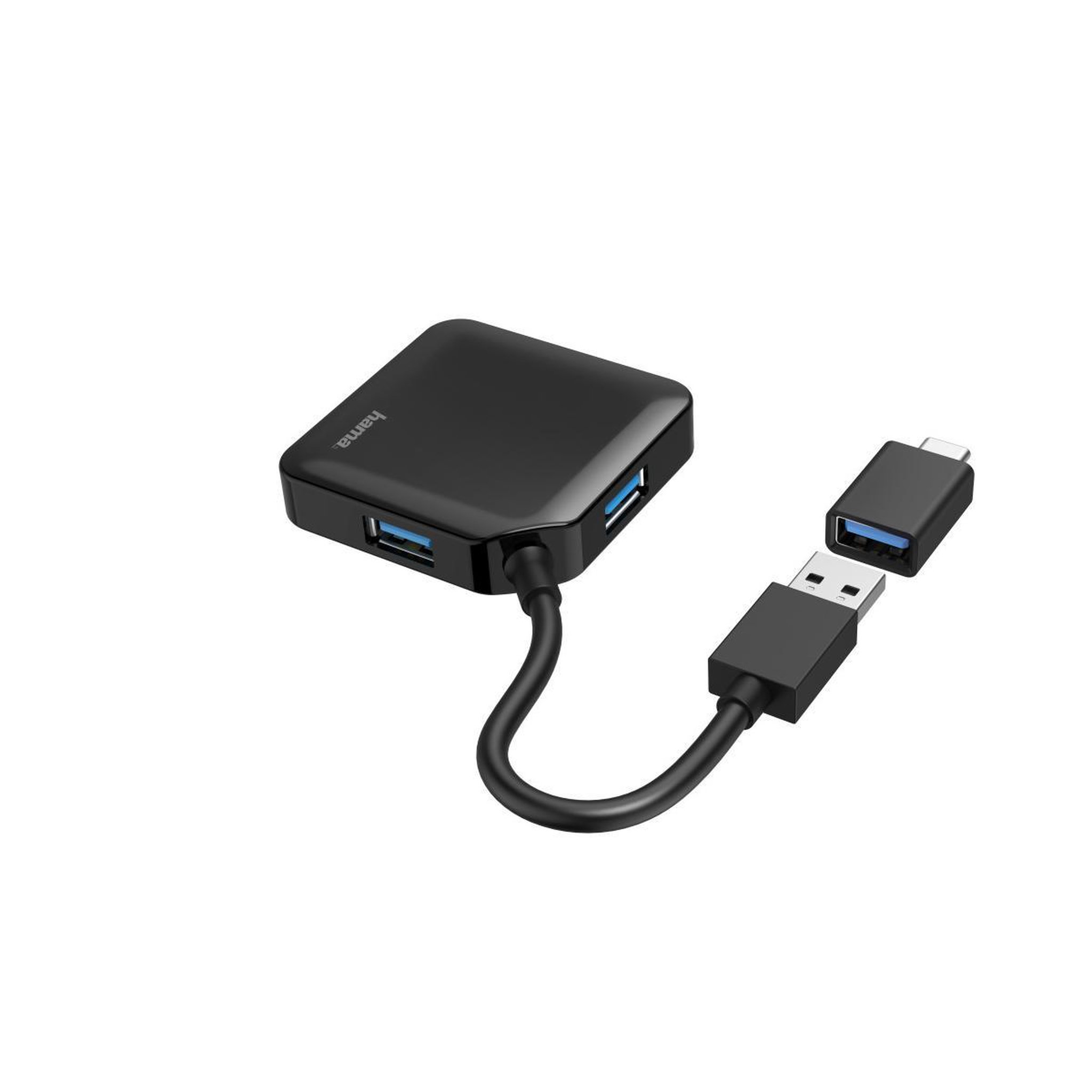 Voir la diapositive 3 : Hama Hub 4 ports usb-a 3.2 + adapt usb-c nr
