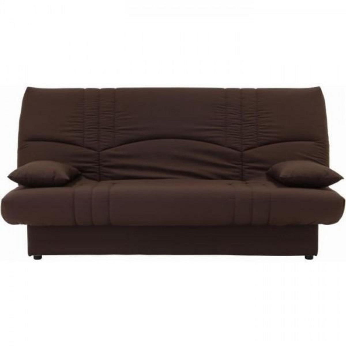 MARKET24 Banquette clic clac 3 places - Tissu chocolat - Style Contemporain - L 190 x P 92 cm - DREAM