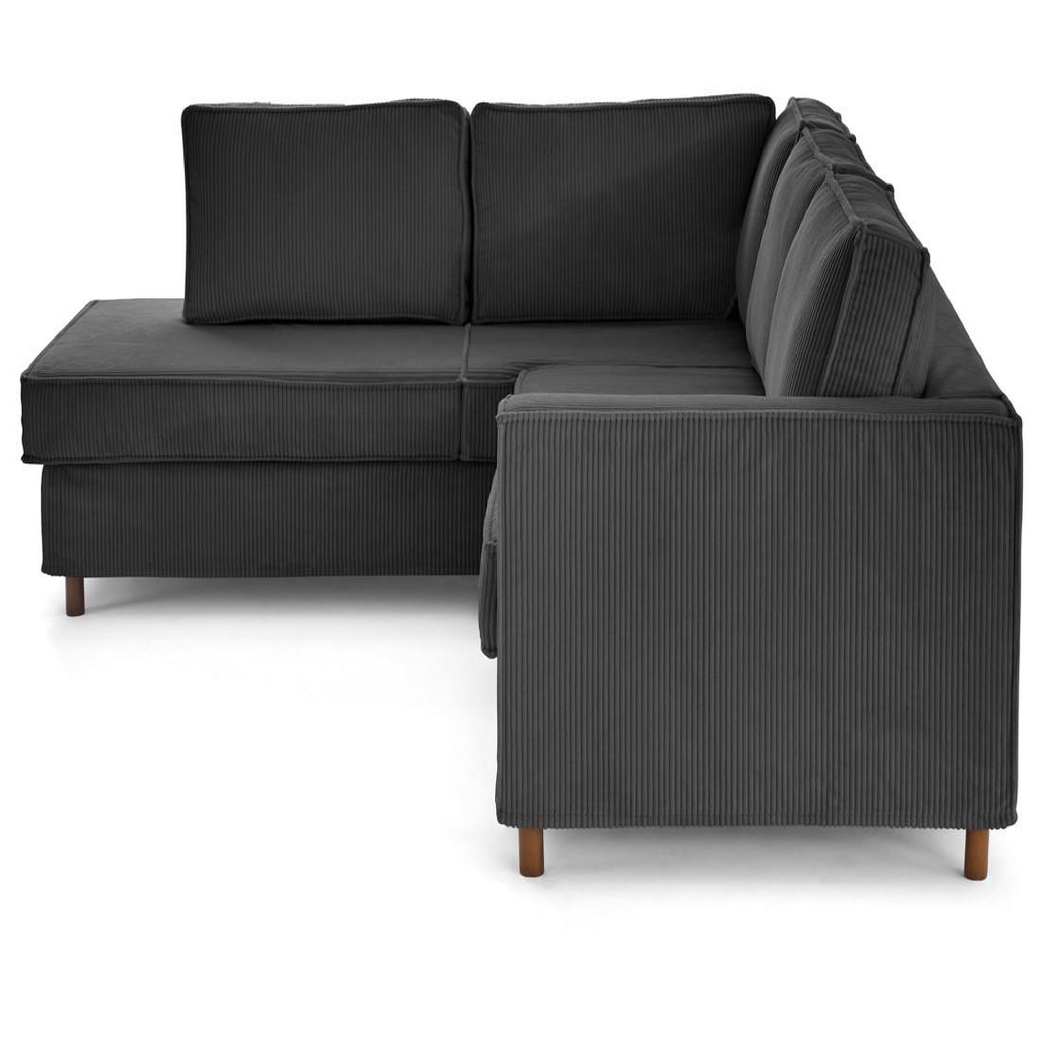 Voir la diapositive 5 : LISA DESIGN Jake - canapé déhoussable d'angle gauche 5 places en velours côtelé