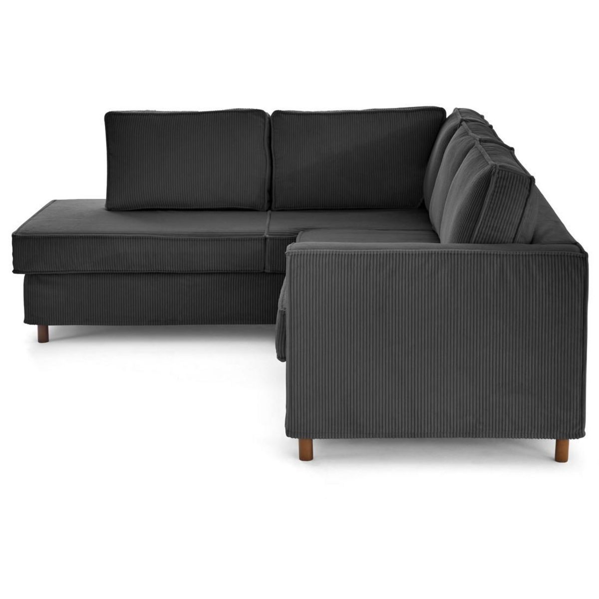 LISA DESIGN Jake - canapé déhoussable d'angle gauche 5 places en velours côtelé