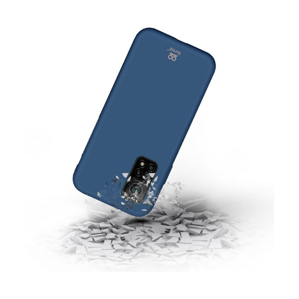 IBROZ Coque Xiaomi Mi 10T Coque bleu + Verre trempé