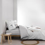 Voir la diapositive 3 : Paris Prix Parure de Lit 3 Pièces  Happy Dream  240x220cm Gris