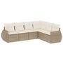 Voir la diapositive 2 : VIDAXL Salon de jardin avec coussins 6 pcs beige resine tressee