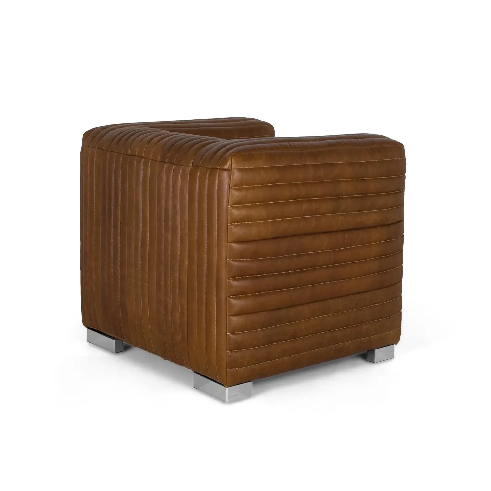 Voir la diapositive 4 : GINER Y COLOMER SL Fauteuil en cuir 103 cm style contemporain moderne